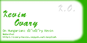 kevin ovary business card